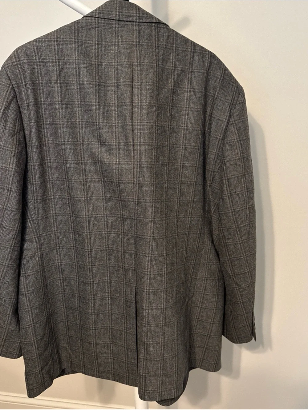 Men's Brooks Brothers Gray Plaid Wool-Blend Blazer 48R
